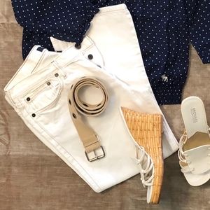 Abercrombie &  Fitch Off White Crop Pants